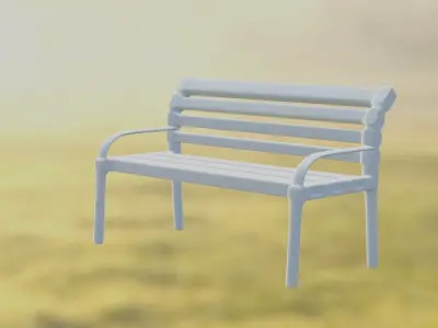 Park Bench LOW and HIGH POLY Free low-poly 3D model