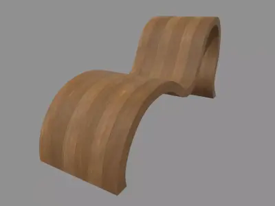 Low Poly Bench 04 Low-poly 3D model