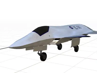 BOEING X-36 - The Tailless MINI STEALTH FIGHTER Low-poly 3D model