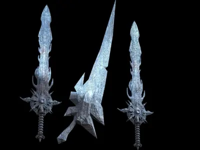 Ice Witch Blade 2 versions 3D model