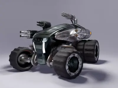 Army Rover Low-poly 3D model