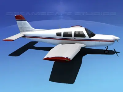Piper Warrior II 3D model