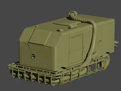 RAF STAD 250 Aircraft Air Starter Trolley 3D print model