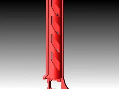 Silicon pistol main part Free 3D model