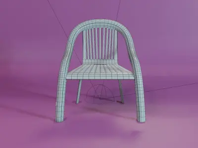 plastic chair Low-poly 3D model purchase