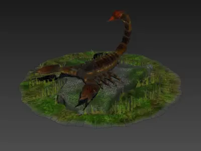 Fire Scorpions Realistic Scorpions cave creatures the desert 3D model