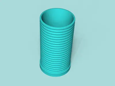 Vase 19 with Plate - Simple Plant Pot - Home Decor Free 3D print model
