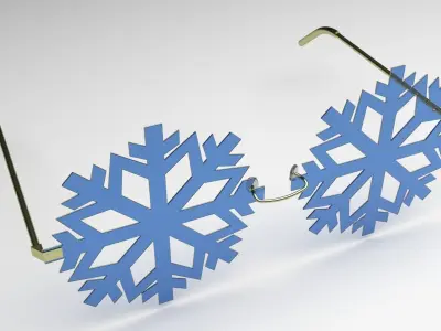 Snowflake Sunglasses 3D model