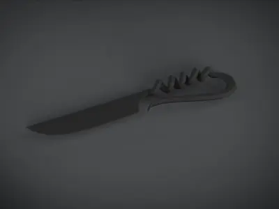 mediv knife Low-poly 3D model