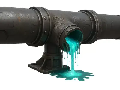 Radiation Liquid Leak Remix LowPoly LOD Low-poly 3D model