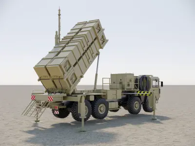 Rocket launcher MAN KAT MIM-104 Patriot 3D model