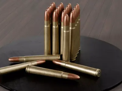Ammo Pack APX 26  10 Calibers Game Ready PBR Low-poly 3D model