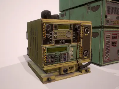 Radio engineering Low-poly 3D model