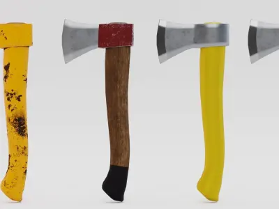 Axe Hatchet Low-poly 3D model