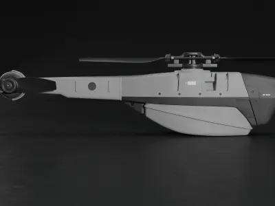 Black hornet drone 3D model