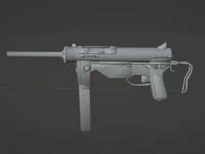 M3 Grease Gun Low-poly 3D model