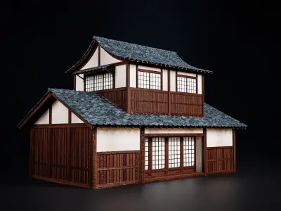 JAPAN TRADITIONAL BUILDING 005 Low-poly 3D model