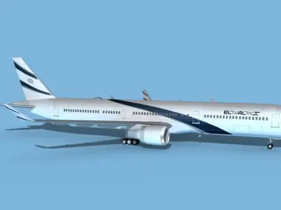 Boeing 767-400 El Al 3D model
