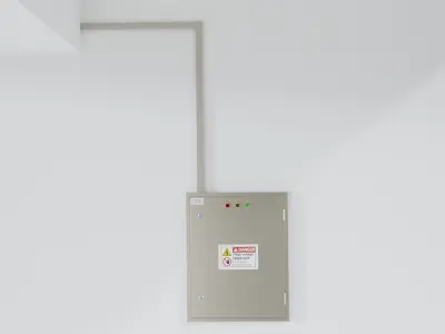 Electrical Control Box Low-poly 3D model