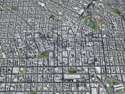 Curitiba Low-poly 3D model