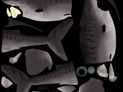 Helicorpion Low-poly 3D model