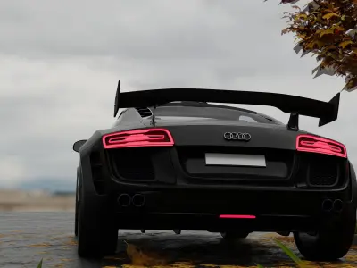 Audi RS8 Low-poly 3D model