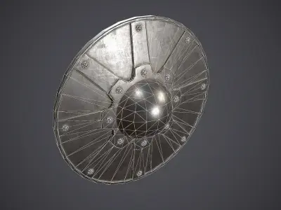 Buckler Shield Low-poly 3D model