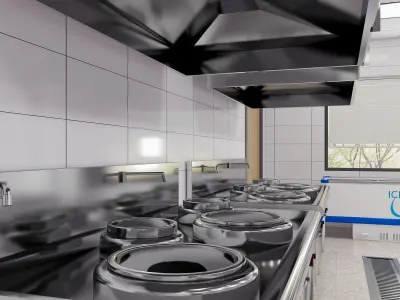 Commercial Kitchen 4 3D model