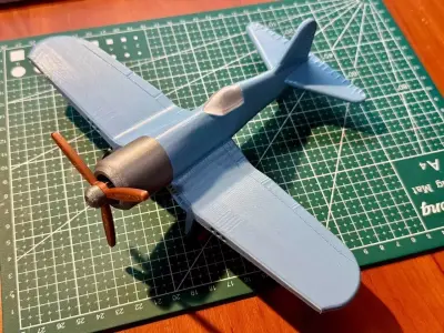 Classic Propeller Airplane Toy Printable Assembly Kit 3D print model