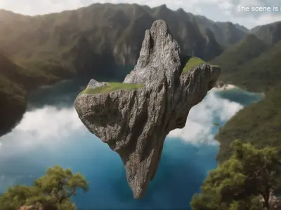 Soaring Highland Rock 3D model