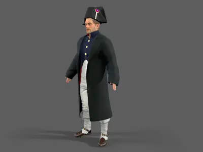 Napoleon Bonaparte Low-poly 3D model