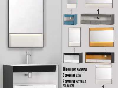 ARTELINEA DAMA bathroom furniture Free 3D model