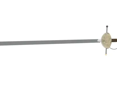 Medieval Rapier Low-poly 3D model
