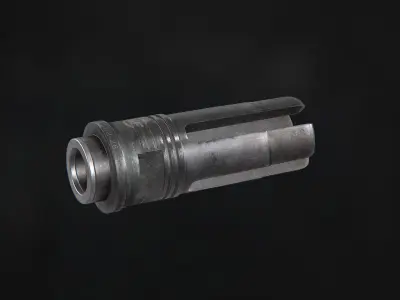 SOCOM-556 4-Prong Flash Hider Low-poly 3D model