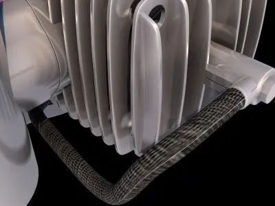 2 Stroke Radio Controlled Gas Engine Free low-poly 3D model