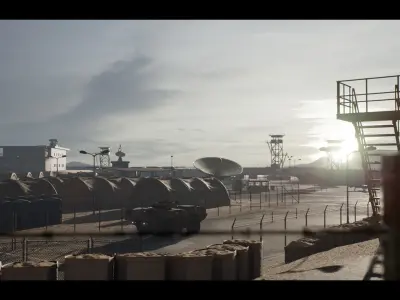 Military Base Megapack Low-poly 3D model