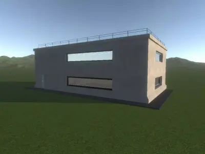 Military Control Building - Game Ready 3D Model PBR Low Poly Low-poly 3D model