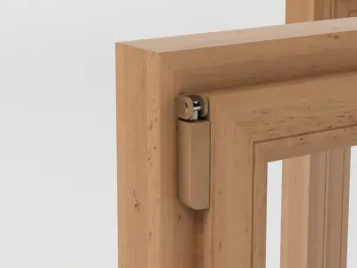 Window 2 two wooden windows 3D model