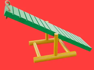 Small hamster ramp Low-poly 3D model