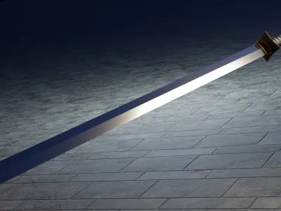 Ninja Sword - Blender 3D Model 3D model