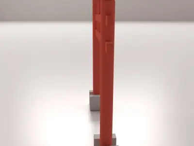 Hongsalmun japanese gate 3D model