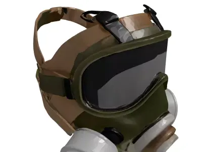 Realistic Military Gas Mask 3D Model 3D model