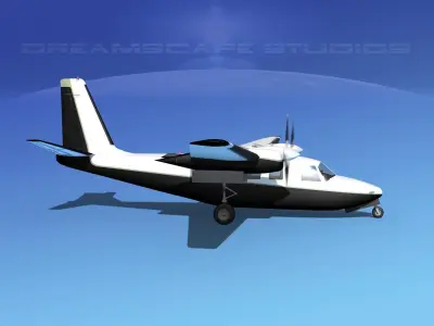 Aero Commander 500 V07 3D model
