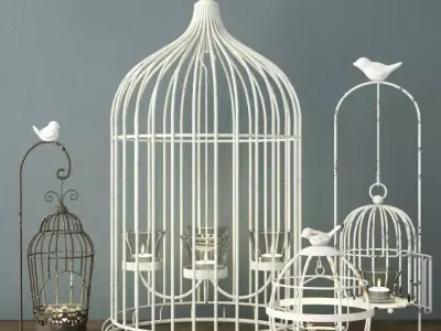 Birdcage Candleholders 3D model