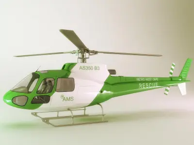Helicopter - AS350 B3 3D model