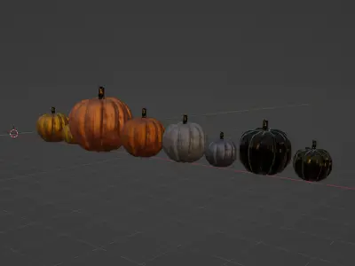Pumpkins 3DModel part of the Halloween package Free 3D model