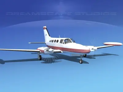 Cessna 414 Chancellor V10 3D model
