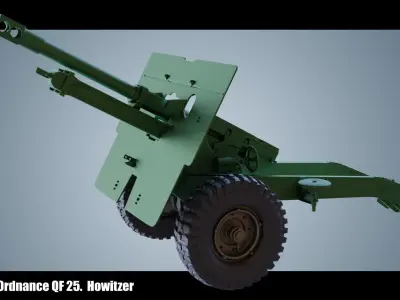 Ordnance QF 25 Howitzer 3D model