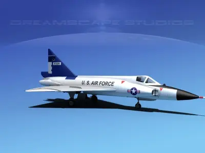 Convair F-102 Delta Dagger V08 USAF 3D model