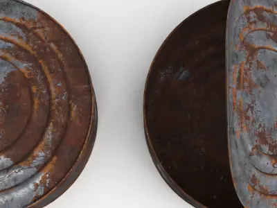 Tin Can v2 Rust Low-poly 3D model